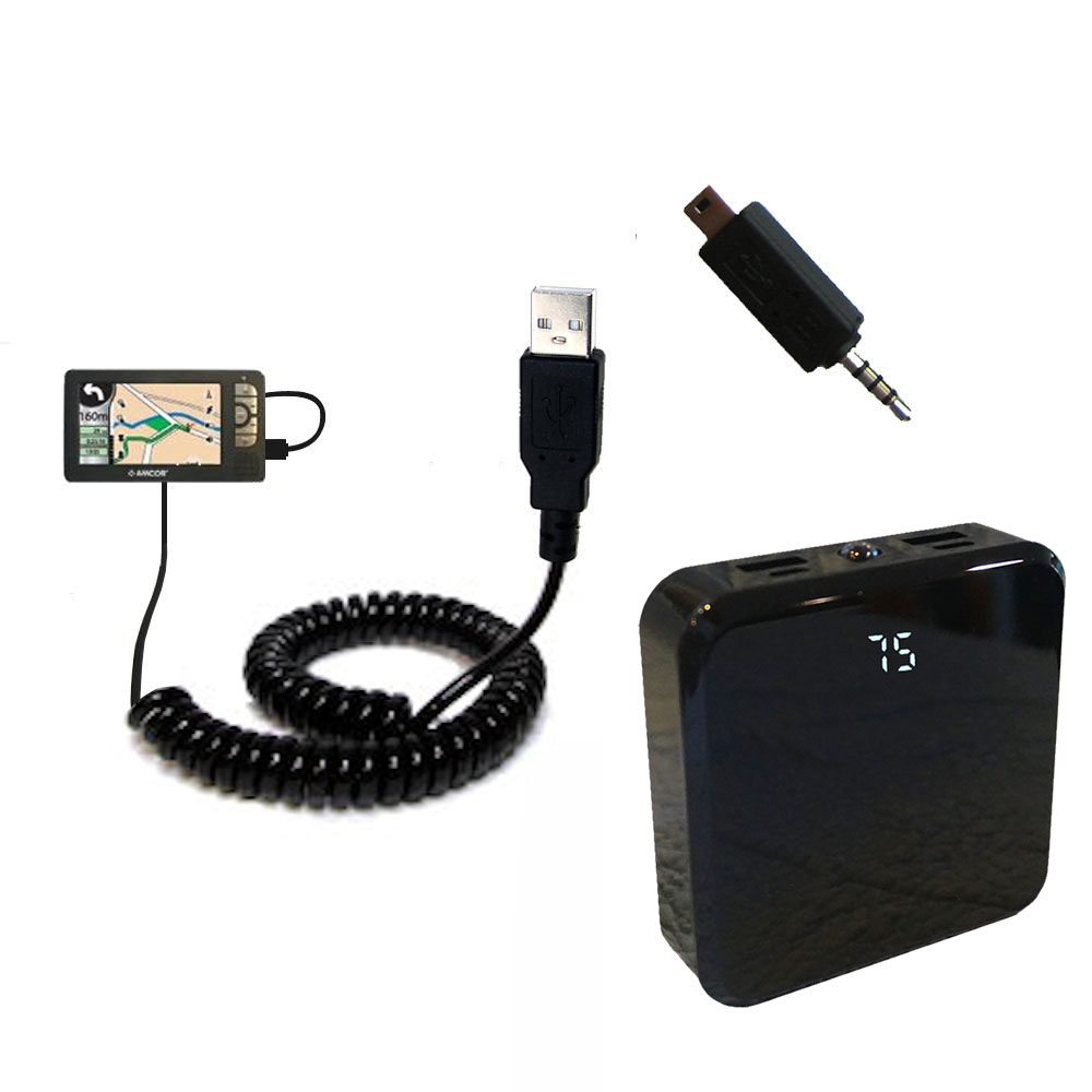 Rechargeable Pack Charger compatible with the Amcor Navigation GPS 5600