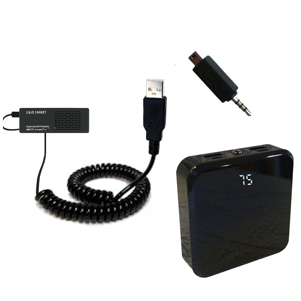 Rechargeable Pack Charger compatible with the Android SainSmart SS808 PC-On-A-Stick