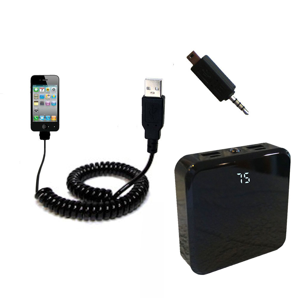 Rechargeable Pack Charger compatible with the Apple iPhone 4S