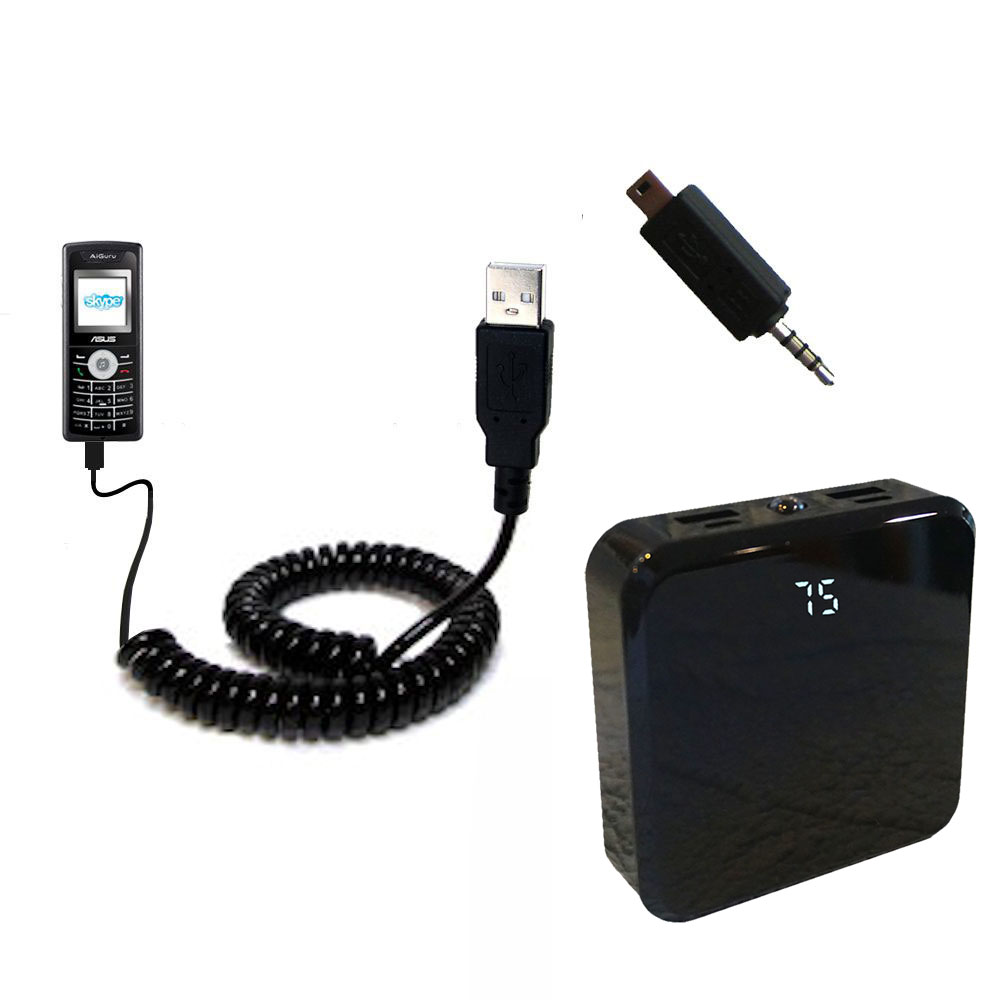Rechargeable Pack Charger compatible with the Asus AiGuru S2 Skype Phone