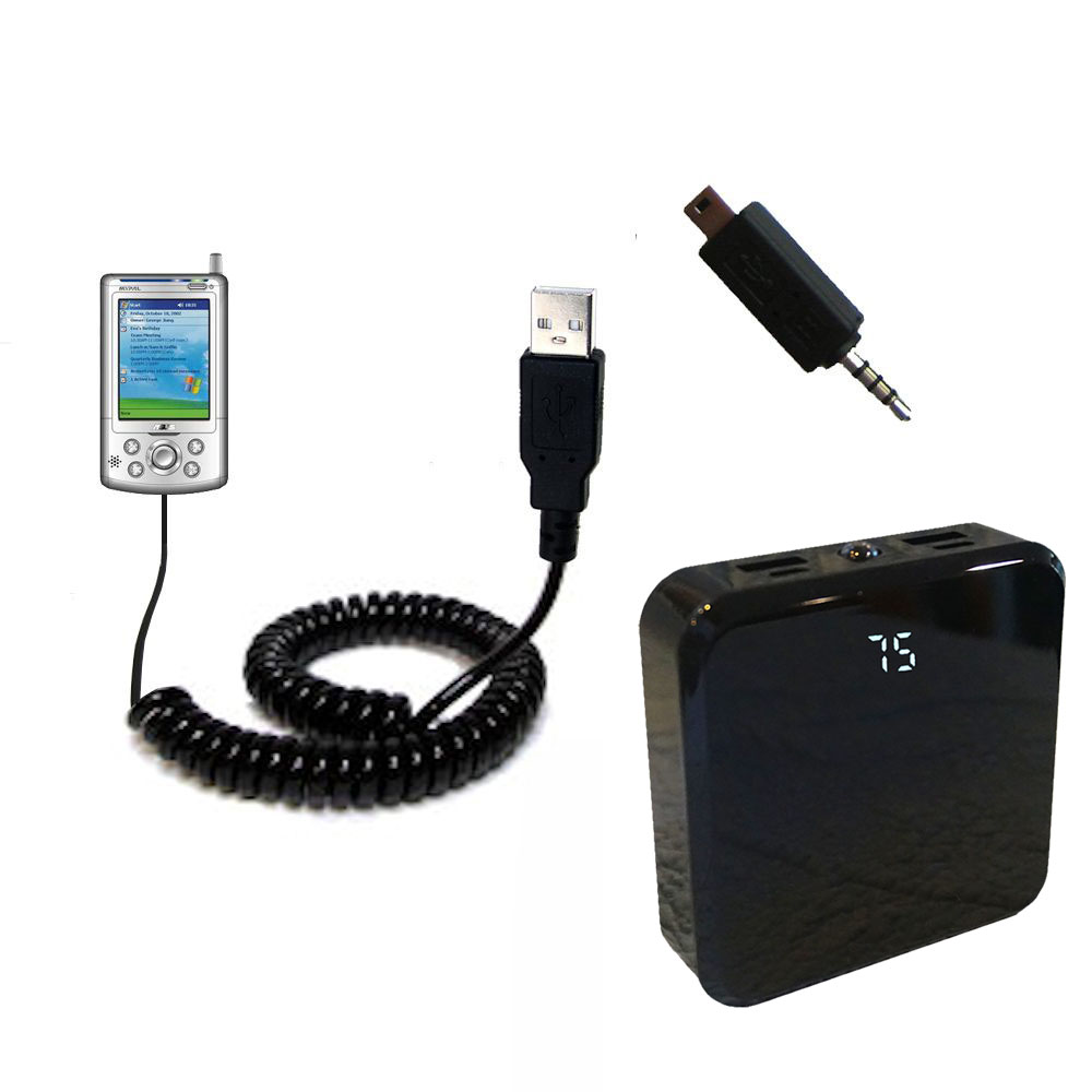 Compact and retractable USB Power Port Ready charge cable designed for the HP iPAQ 310 and uses TipExchange