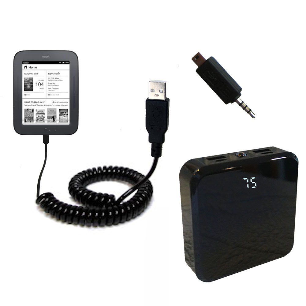 Rechargeable Pack Charger compatible with the Barnes and Noble Nook Simple Touch