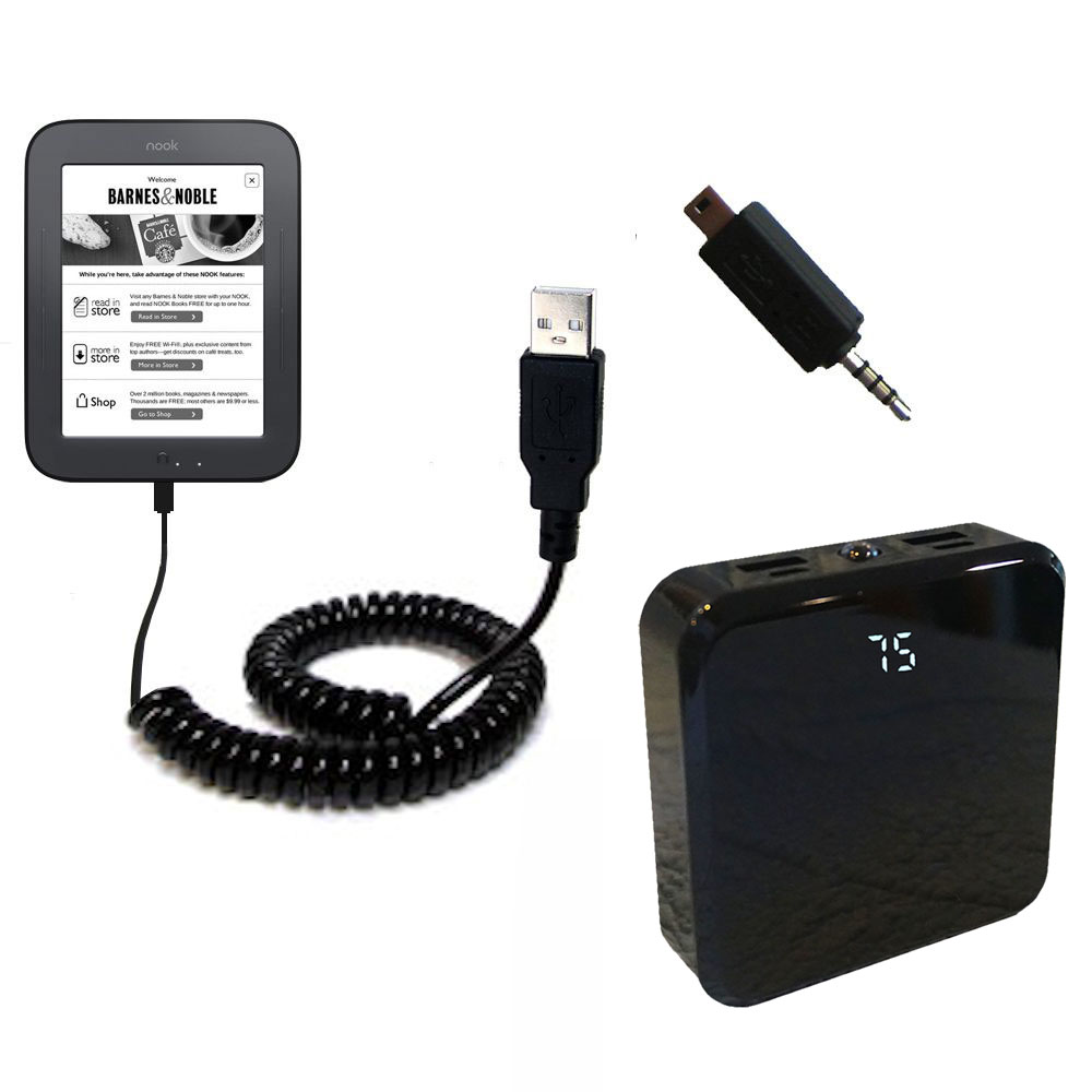 Rechargeable Pack Charger compatible with the Barnes and Noble Nook Touch Reader