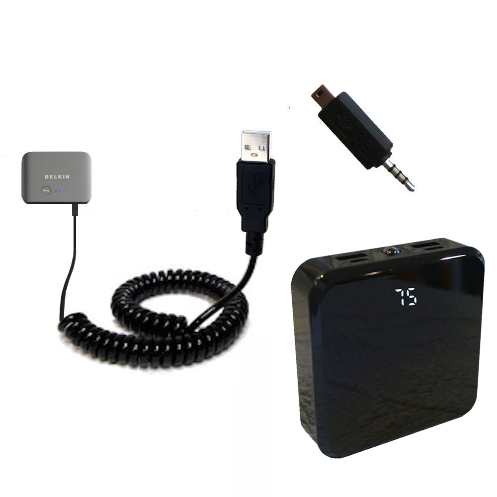 Rechargeable Pack Charger compatible with the Belkin F9K1107 Travel Router
