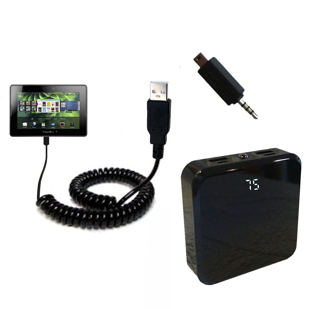 Rechargeable Pack Charger compatible with the Blackberry Playbook Tablet