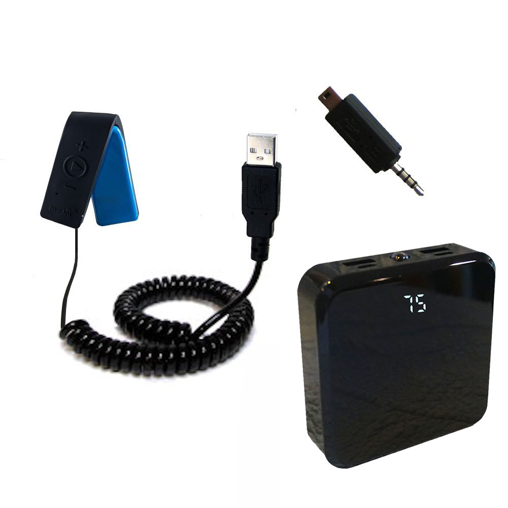 Gomadic High Capacity Rechargeable External Battery Pack suitable for the BlueAnt RIBBON