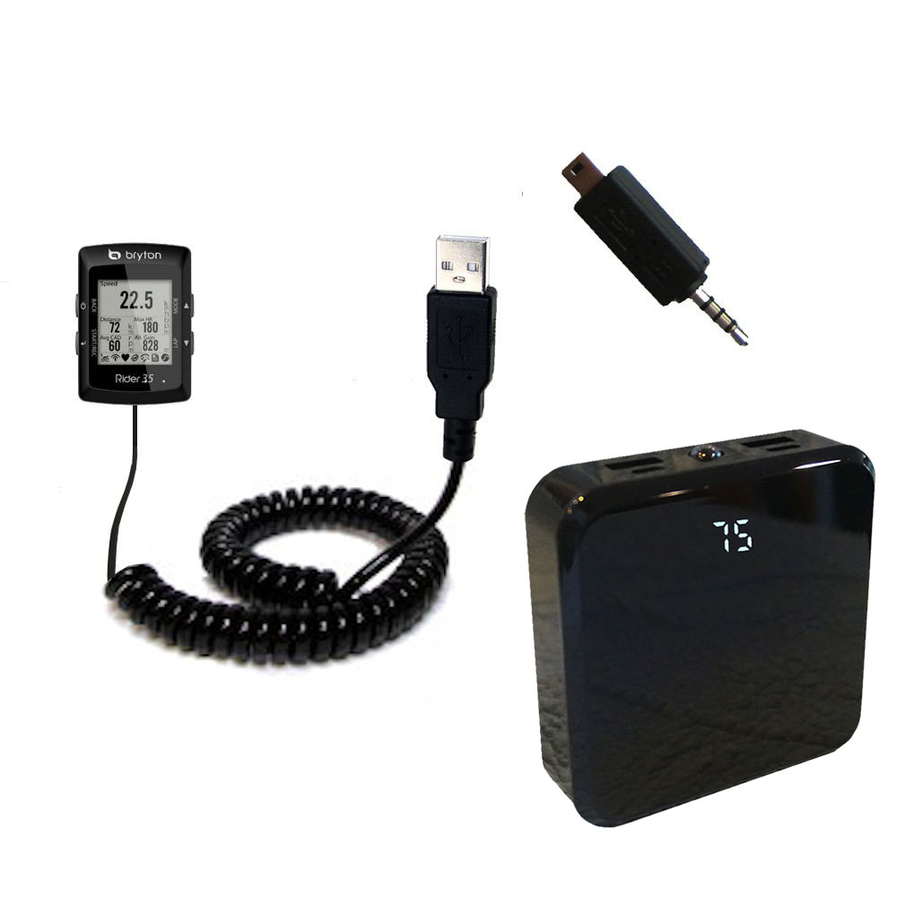 Rechargeable Pack Charger compatible with the Bryton Rider 35