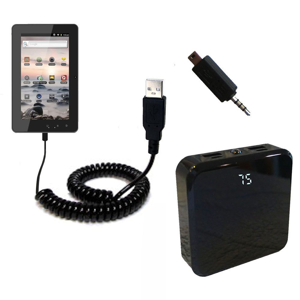 Rechargeable Pack Charger compatible with the Coby Kyros MID7127