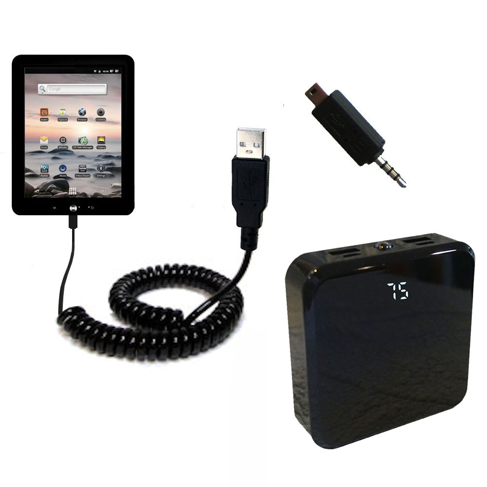 Rechargeable Pack Charger compatible with the Coby Kyros MID8125