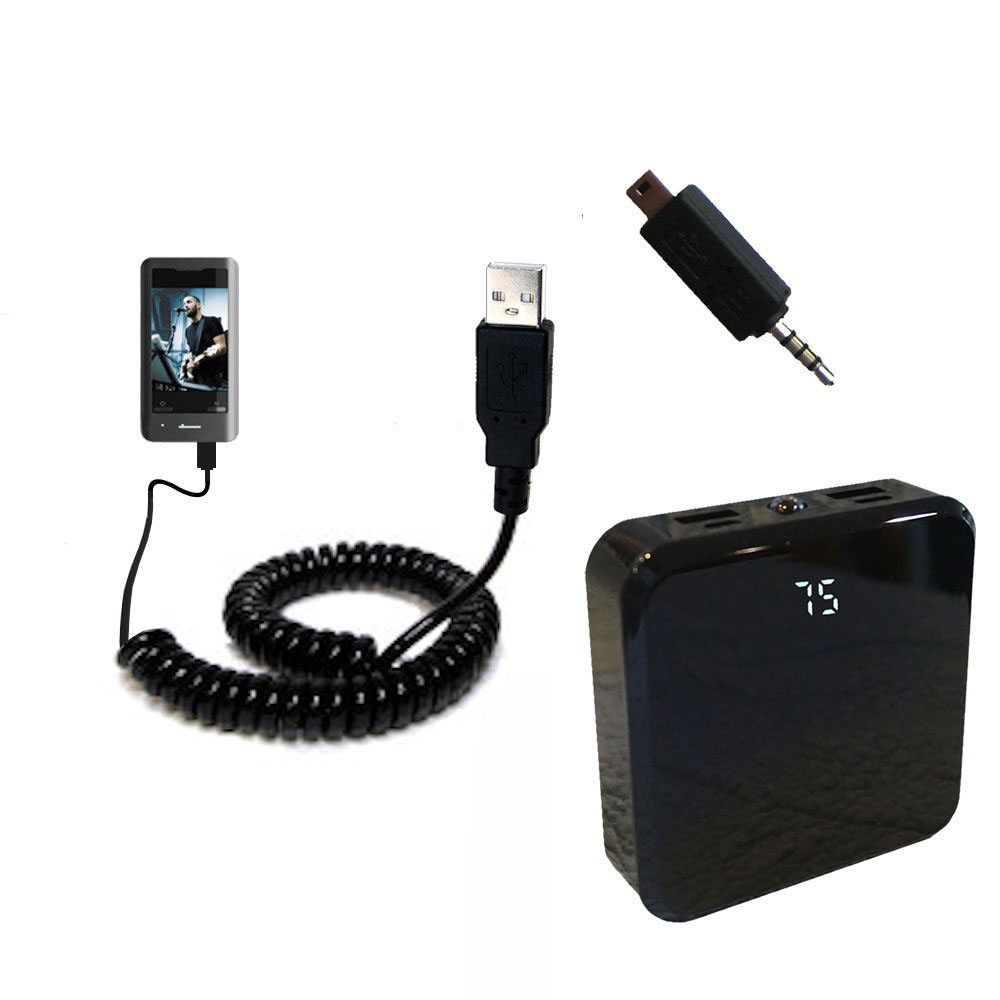 Rechargeable Pack Charger compatible with the Coby MP826 Touchscreen Video MP3 Player