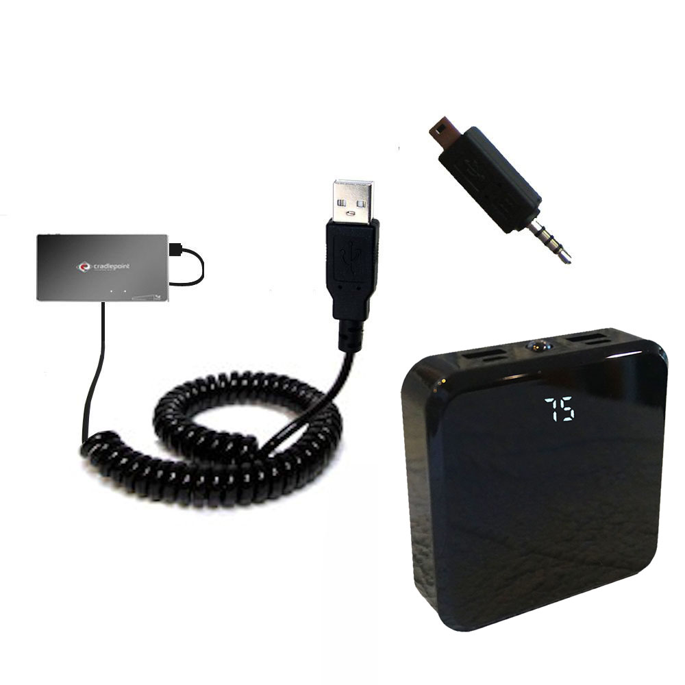 Rechargeable Pack Charger compatible with the Cradlepoint CBA250 Mobile Broadband Router