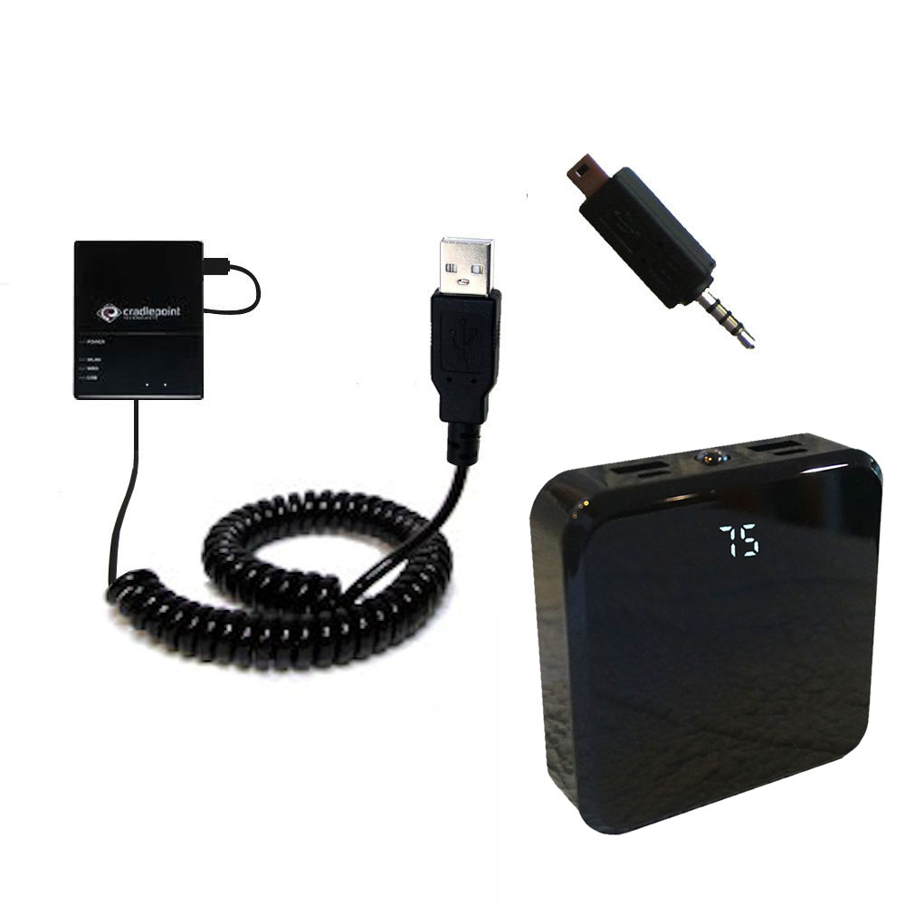 Rechargeable Pack Charger compatible with the Cradlepoint CTR350 Cellular Travel Router