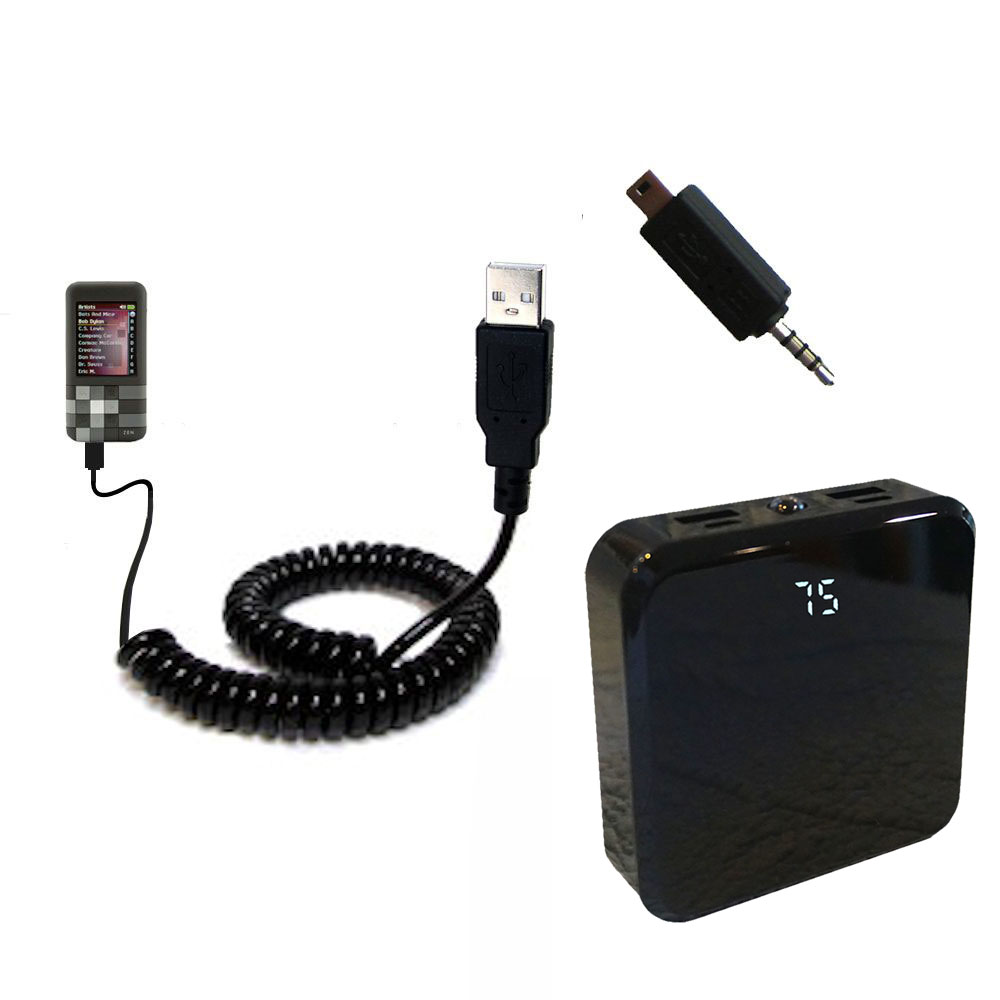 Rechargeable Pack Charger compatible with the Creative ZEN Mozaic EZ100