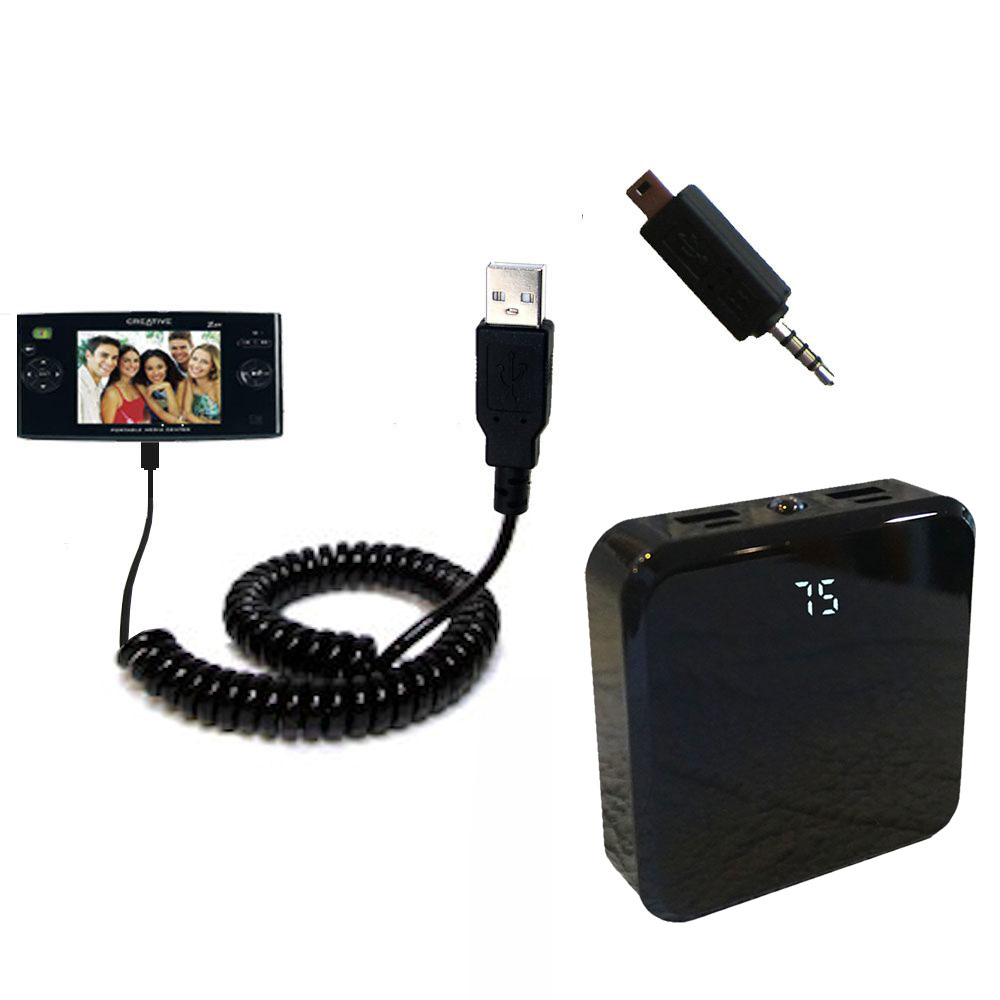 Rechargeable Pack Charger compatible with the Creative Zen Portable Media Center
