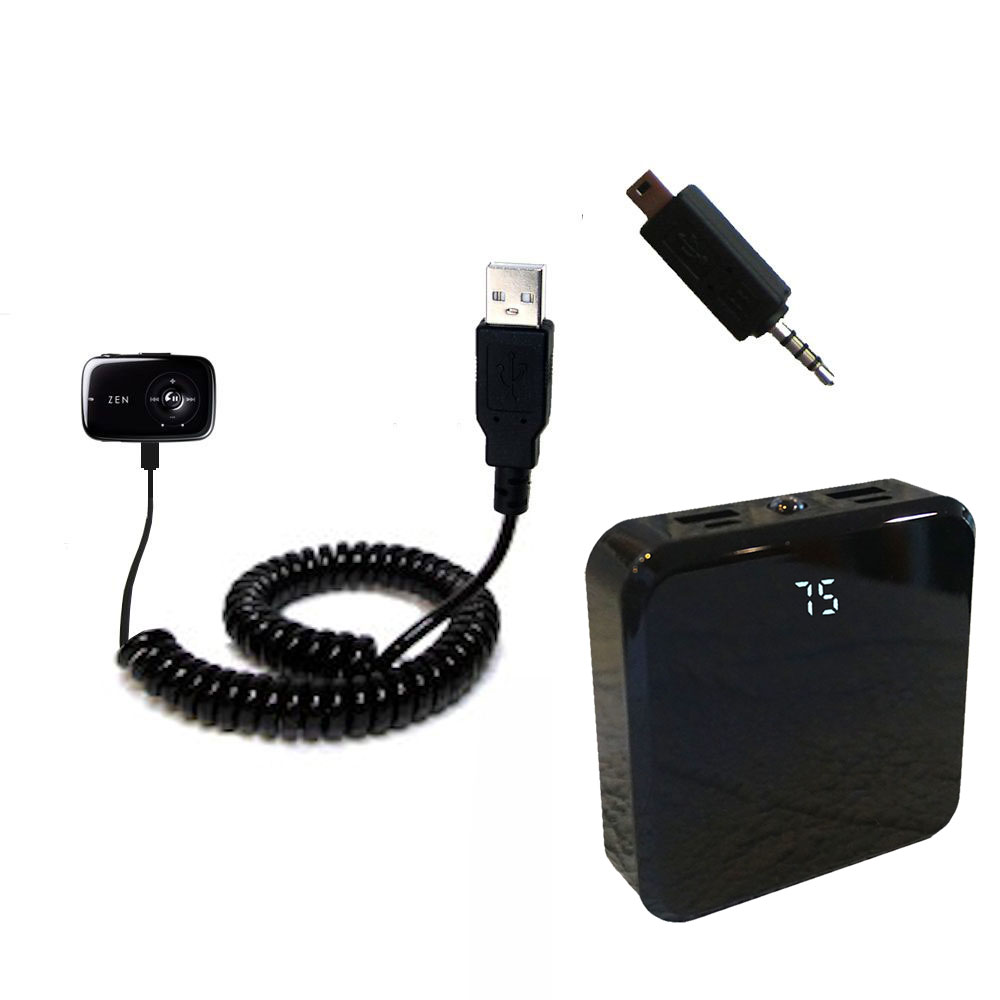 Rechargeable Pack Charger compatible with the Creative Zen Stone
