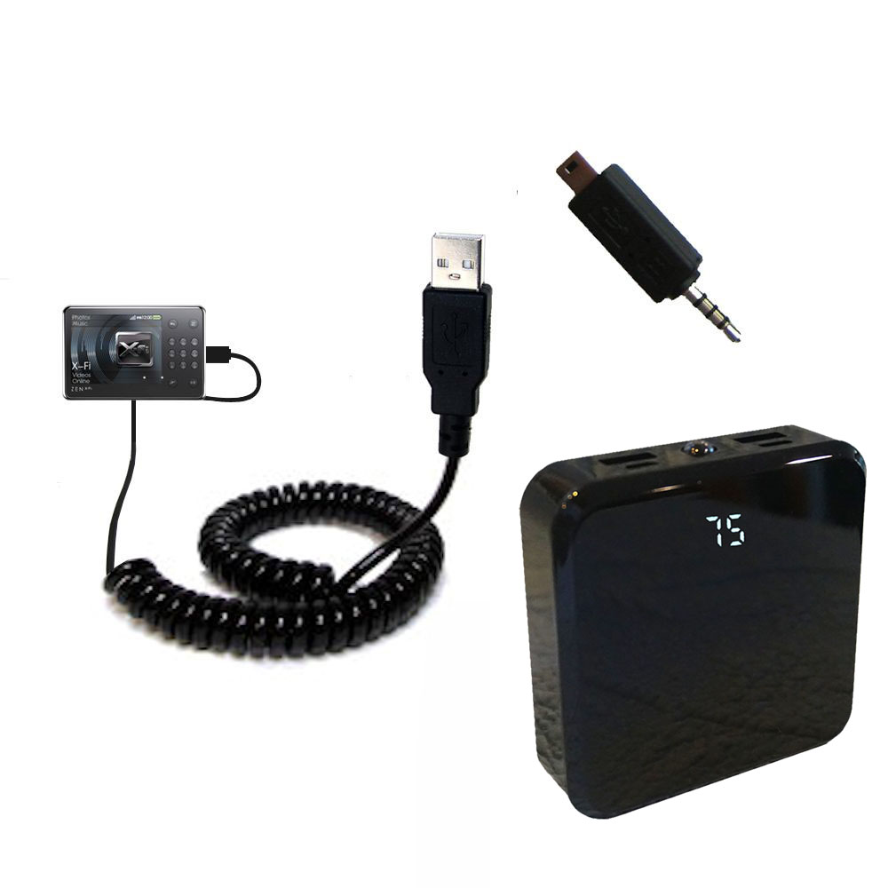 Rechargeable Pack Charger compatible with the Creative Zen X-Fi
