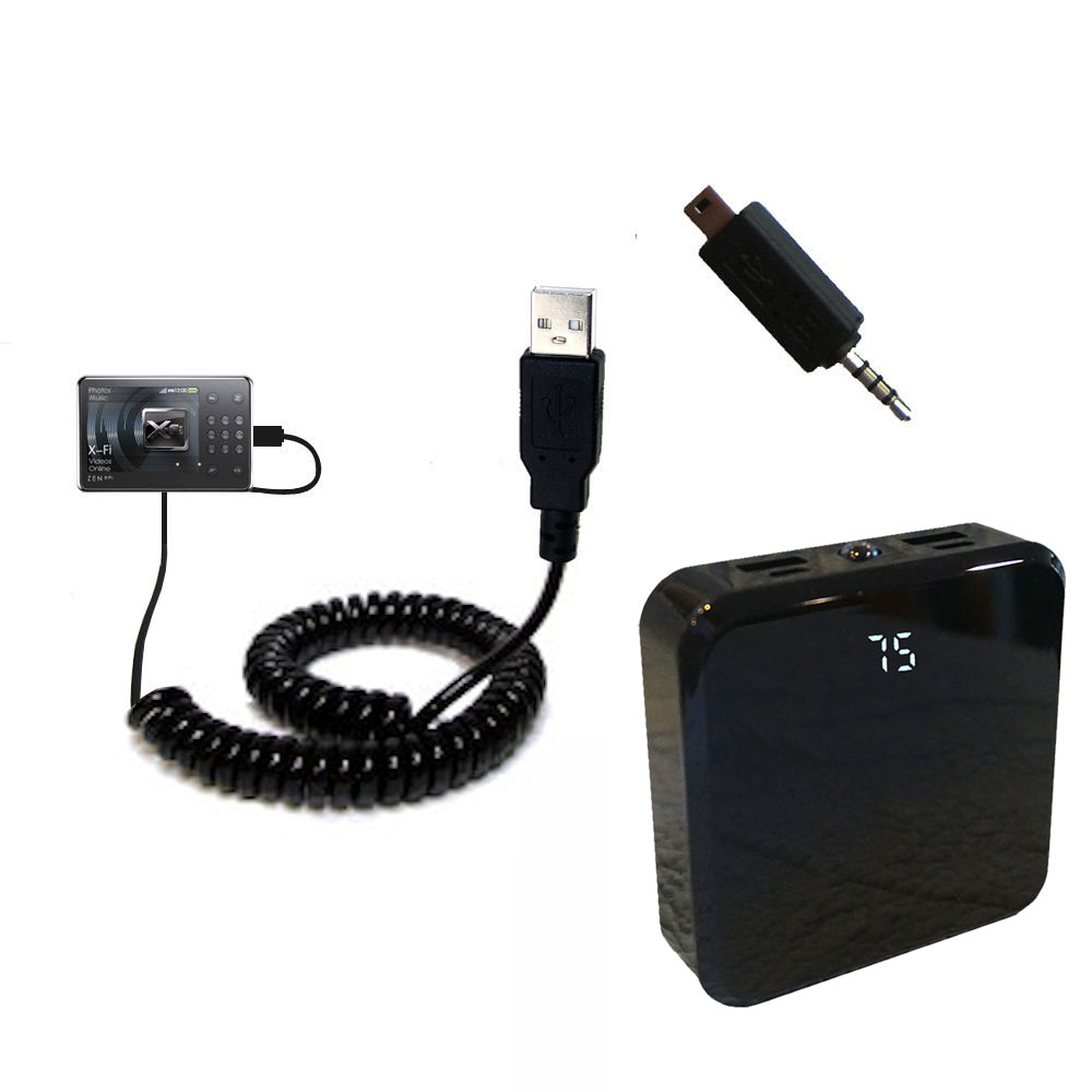 Rechargeable Pack Charger compatible with the Creative Zen X-Fi with Wireless LAN