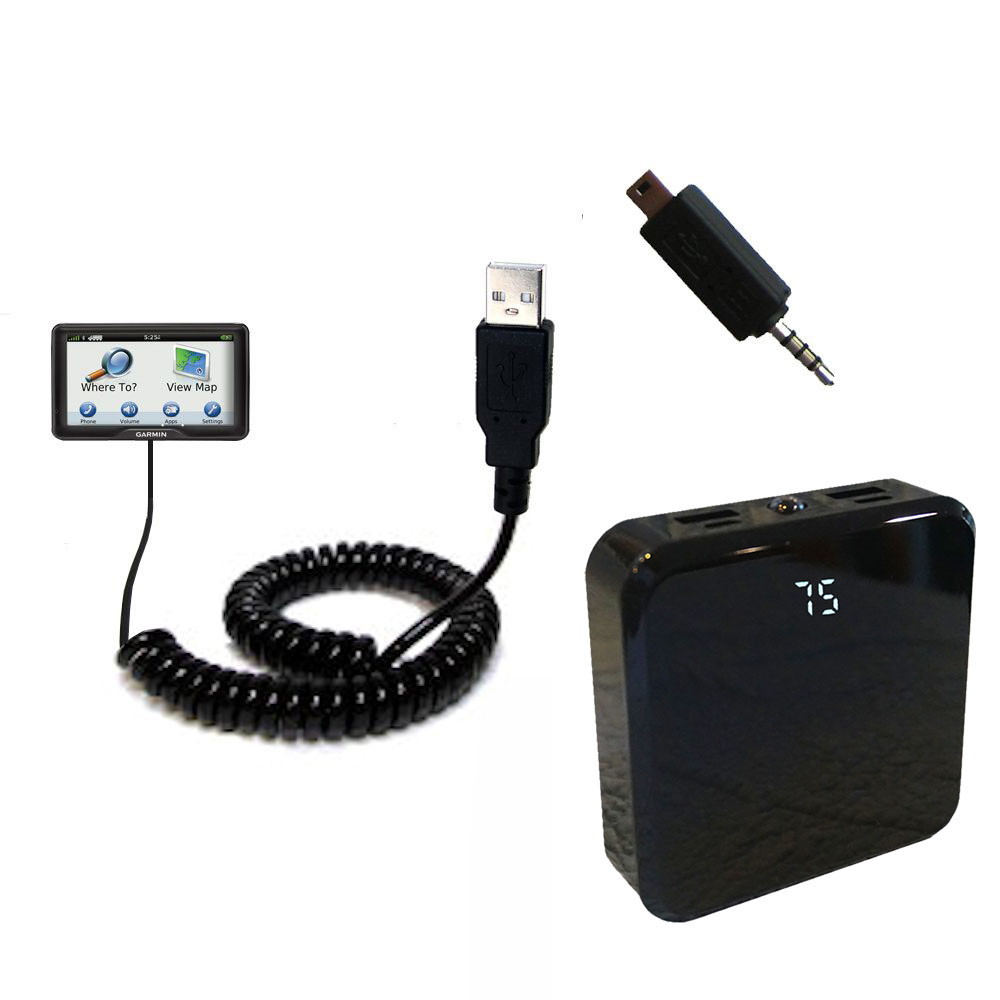 Gomadic High Capacity Rechargeable External Battery Pack suitable for the Garmin dezl 760 LMT
