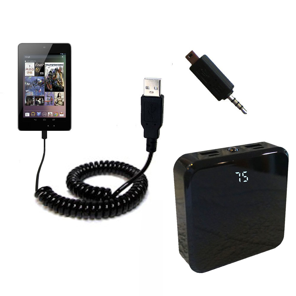 Rechargeable Pack Charger compatible with the Google Nexus 7