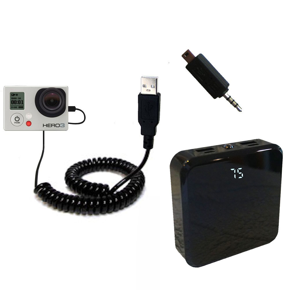 Rechargeable Pack Charger compatible with the GoPro Hero 2