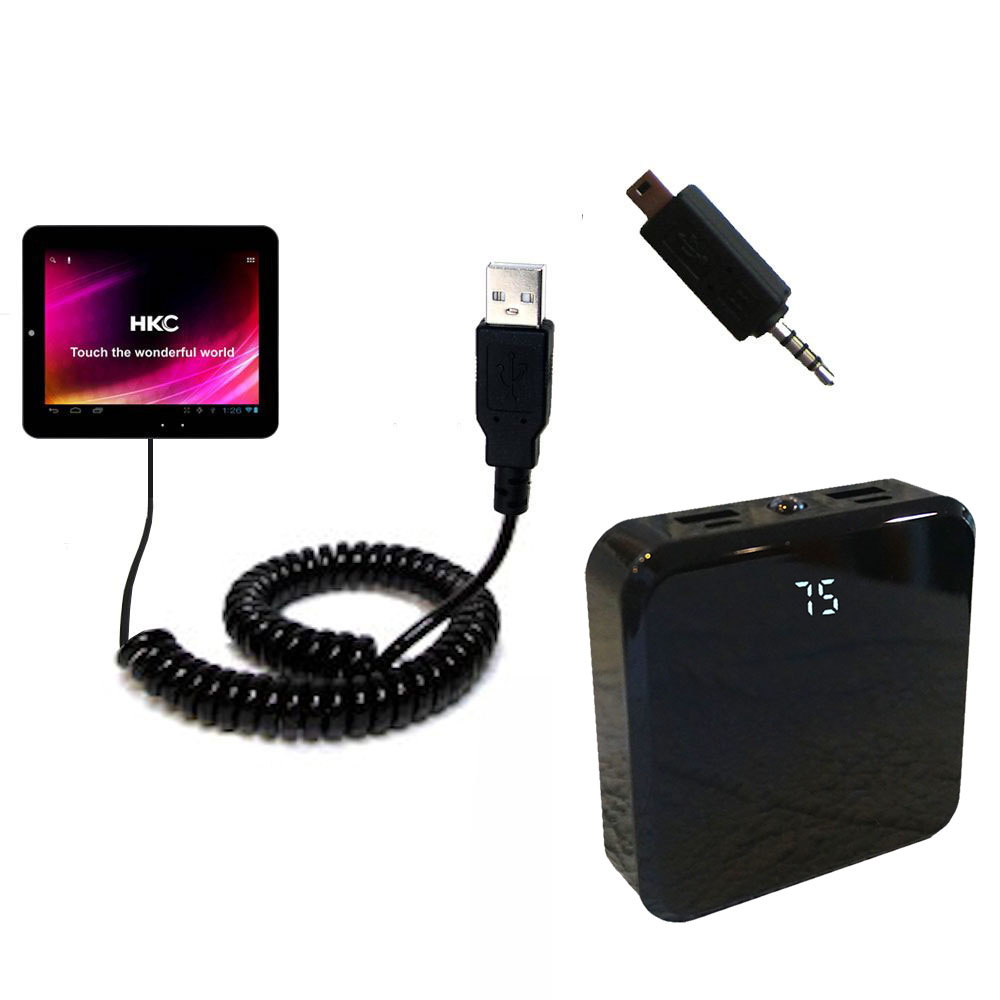 Rechargeable Pack Charger compatible with the HKC P886A BK BBL APK Tablet