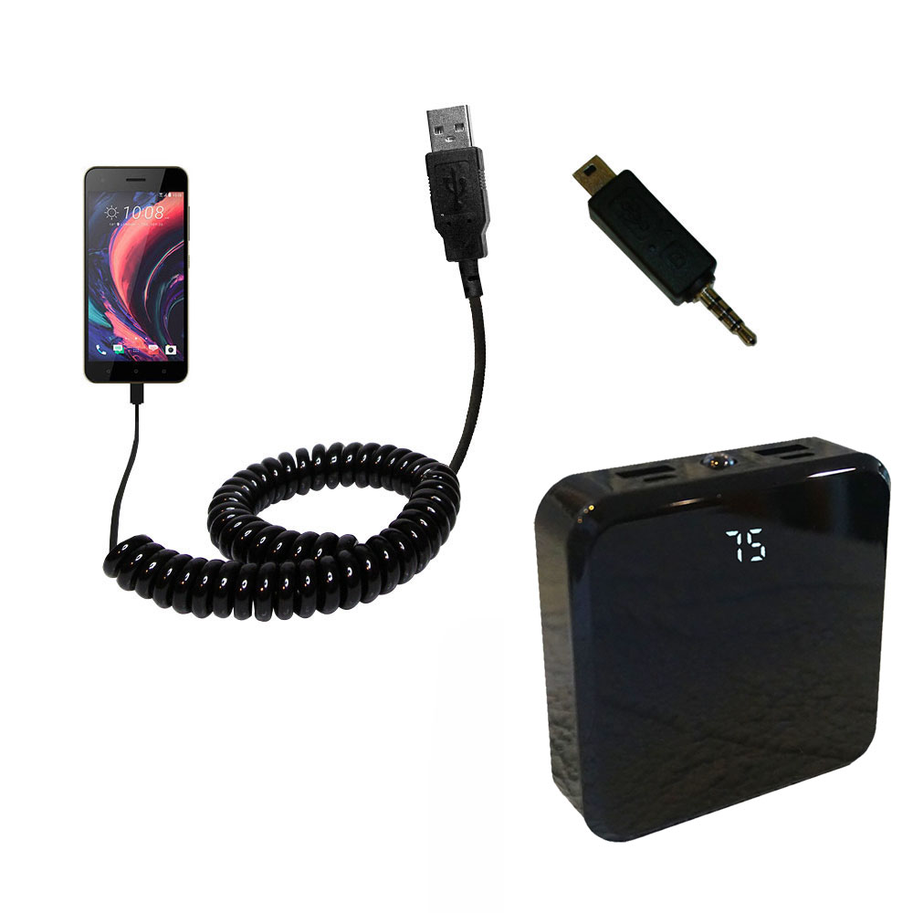 Rechargeable Pack Charger compatible with the HTC Desire 10 Pro / Lifestyle