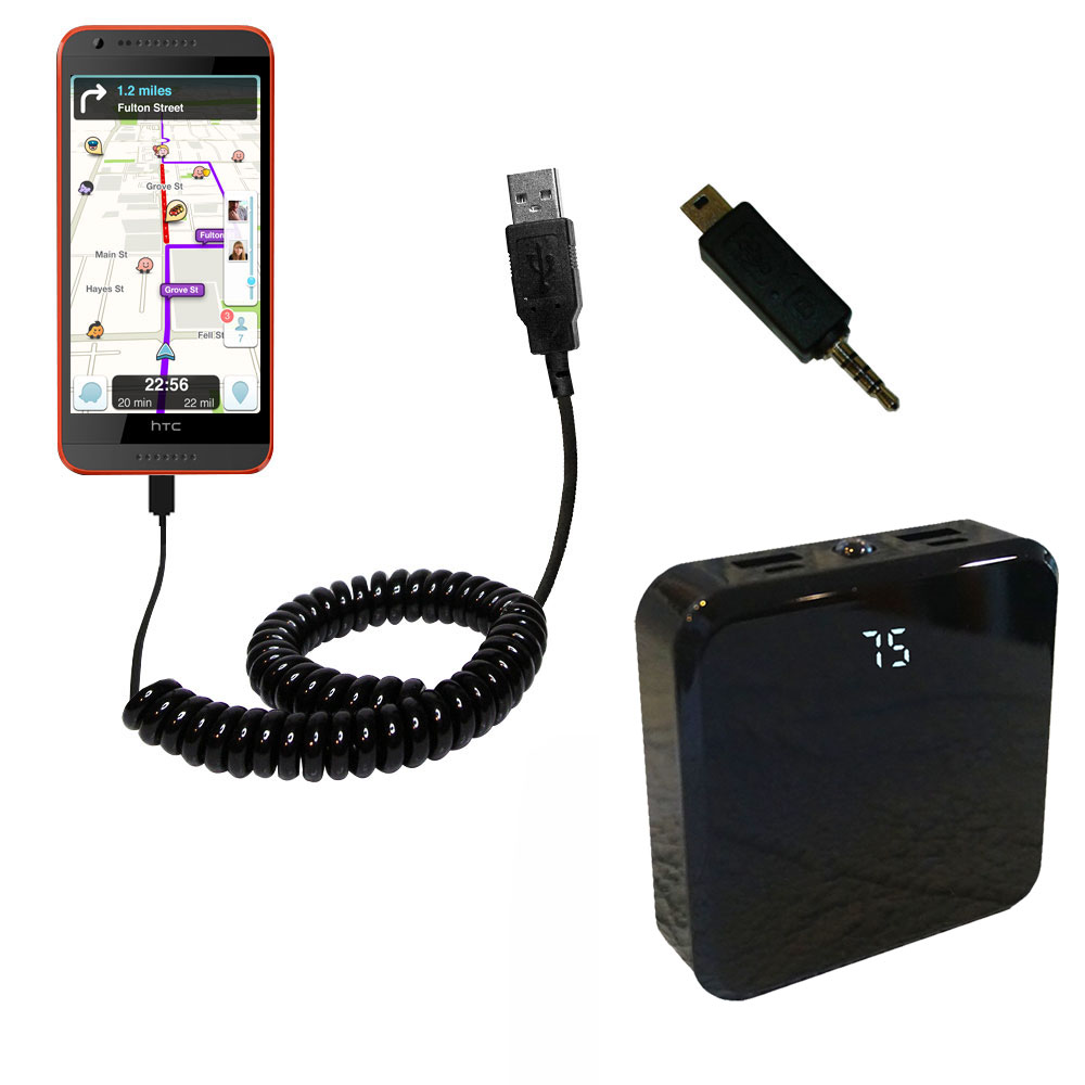 Rechargeable Pack Charger compatible with the HTC Desire 620
