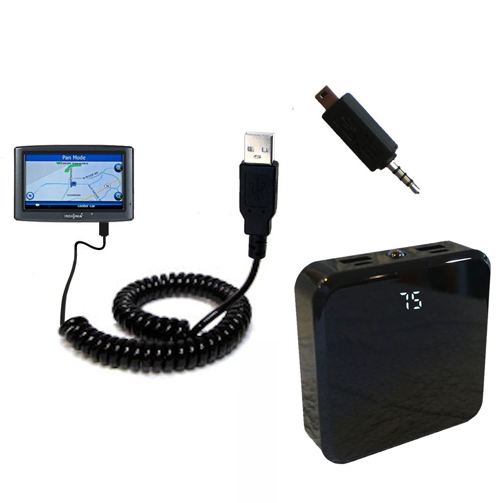 Rechargeable Pack Charger compatible with the Insignia NS-NAV01 GPS