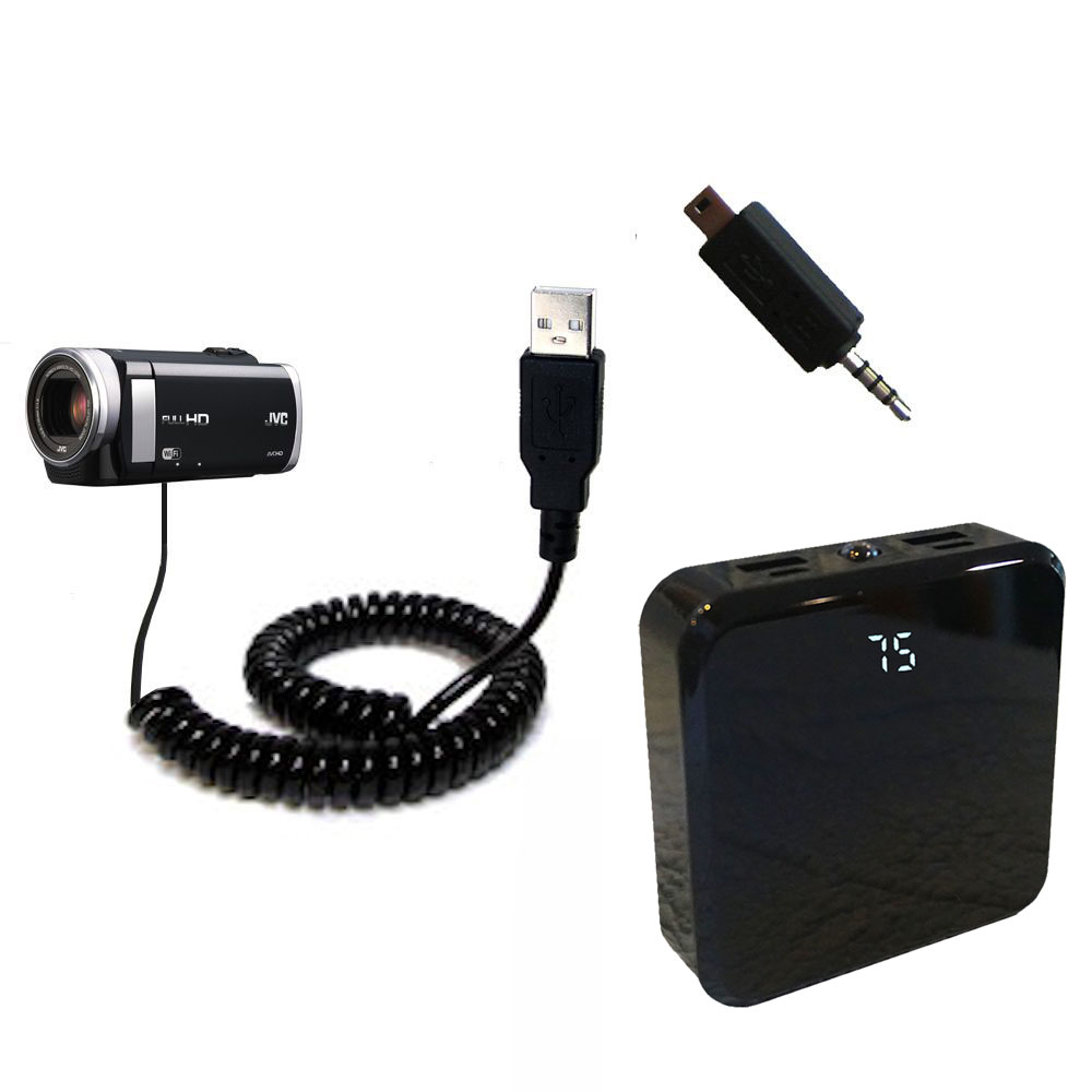 Rechargeable Pack Charger compatible with the JVC Everio GZ-E200 / GZ-E10
