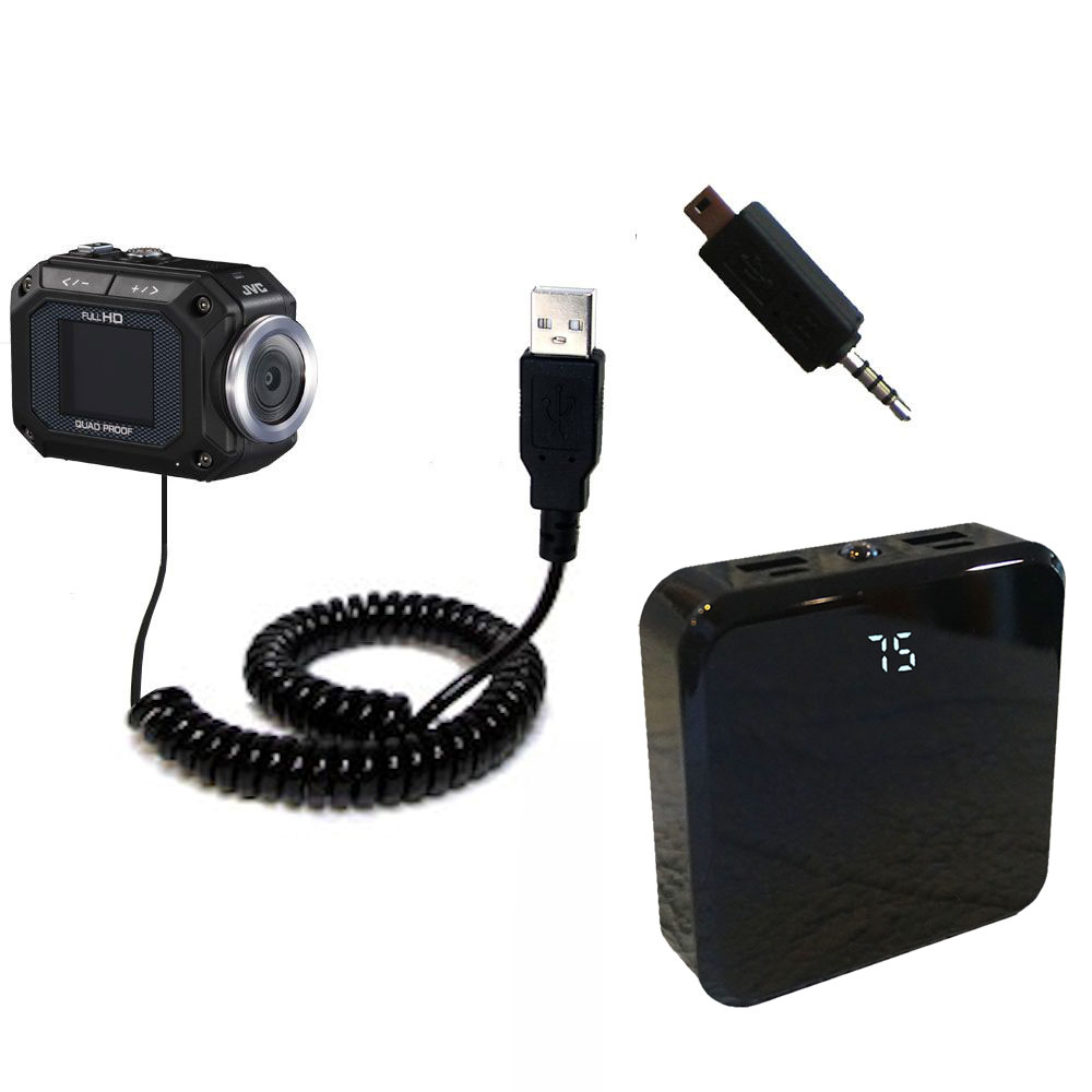 Rechargeable Pack Charger compatible with the JVC GC-XA1 ADIXXION