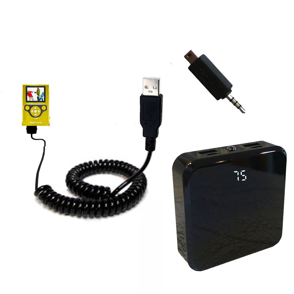 Rechargeable Pack Charger compatible with the Kodak Mini HD Video Camera