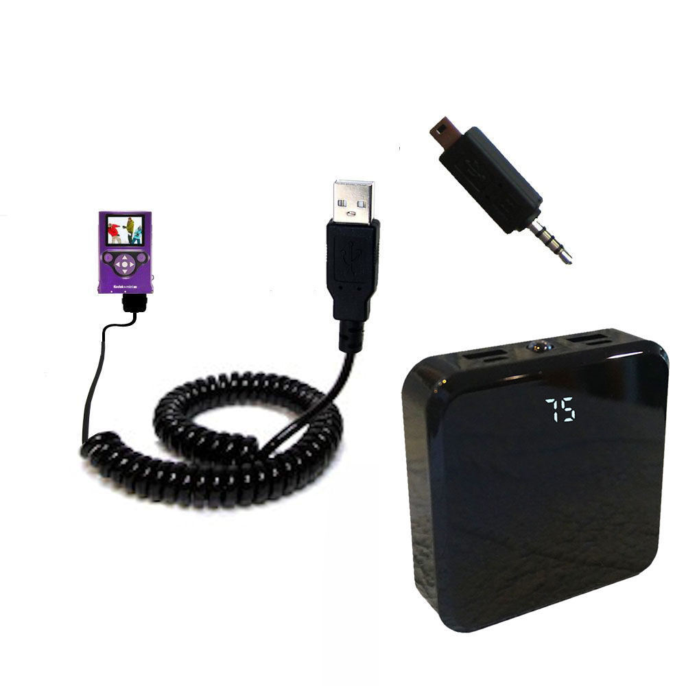 Rechargeable Pack Charger compatible with the Kodak Zm2 Mini Video Camera