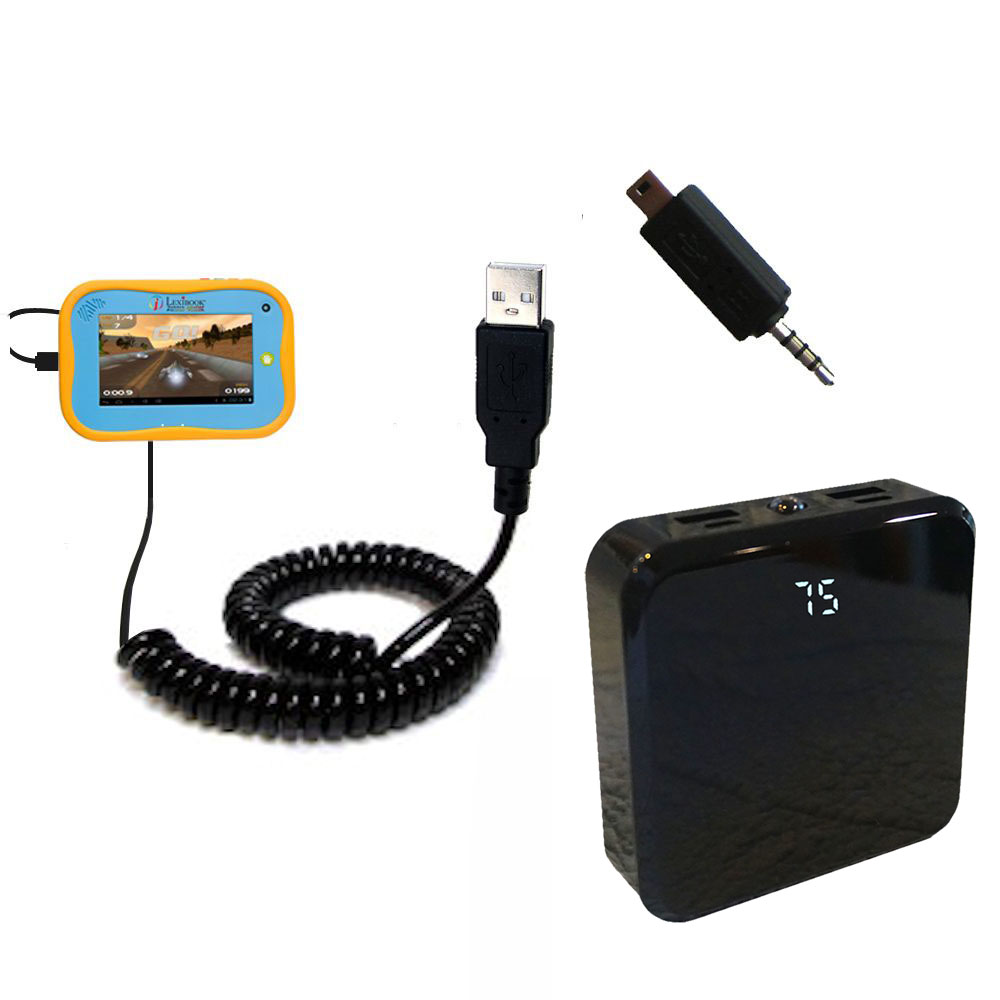 Rechargeable Pack Charger compatible with the Lexibook Junior Power Touch Tablet MFC270EN