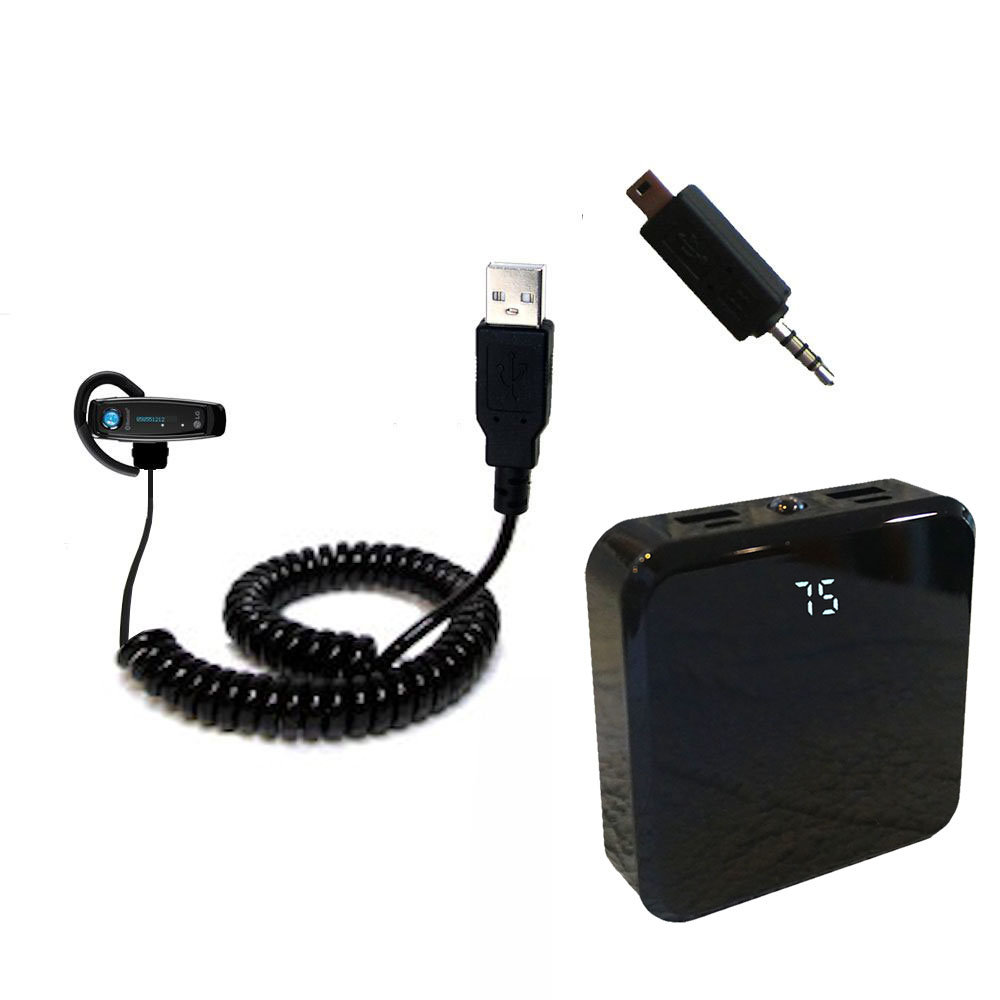 Gomadic High Capacity Rechargeable External Battery Pack suitable for the LG Bluetooth Headset HBM-500