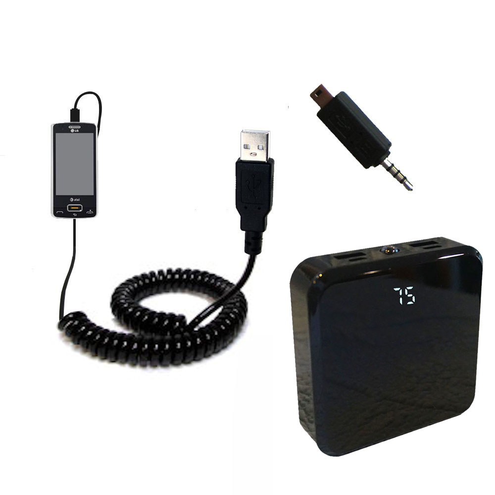 Rechargeable Pack Charger compatible with the LG GW820 eXpo