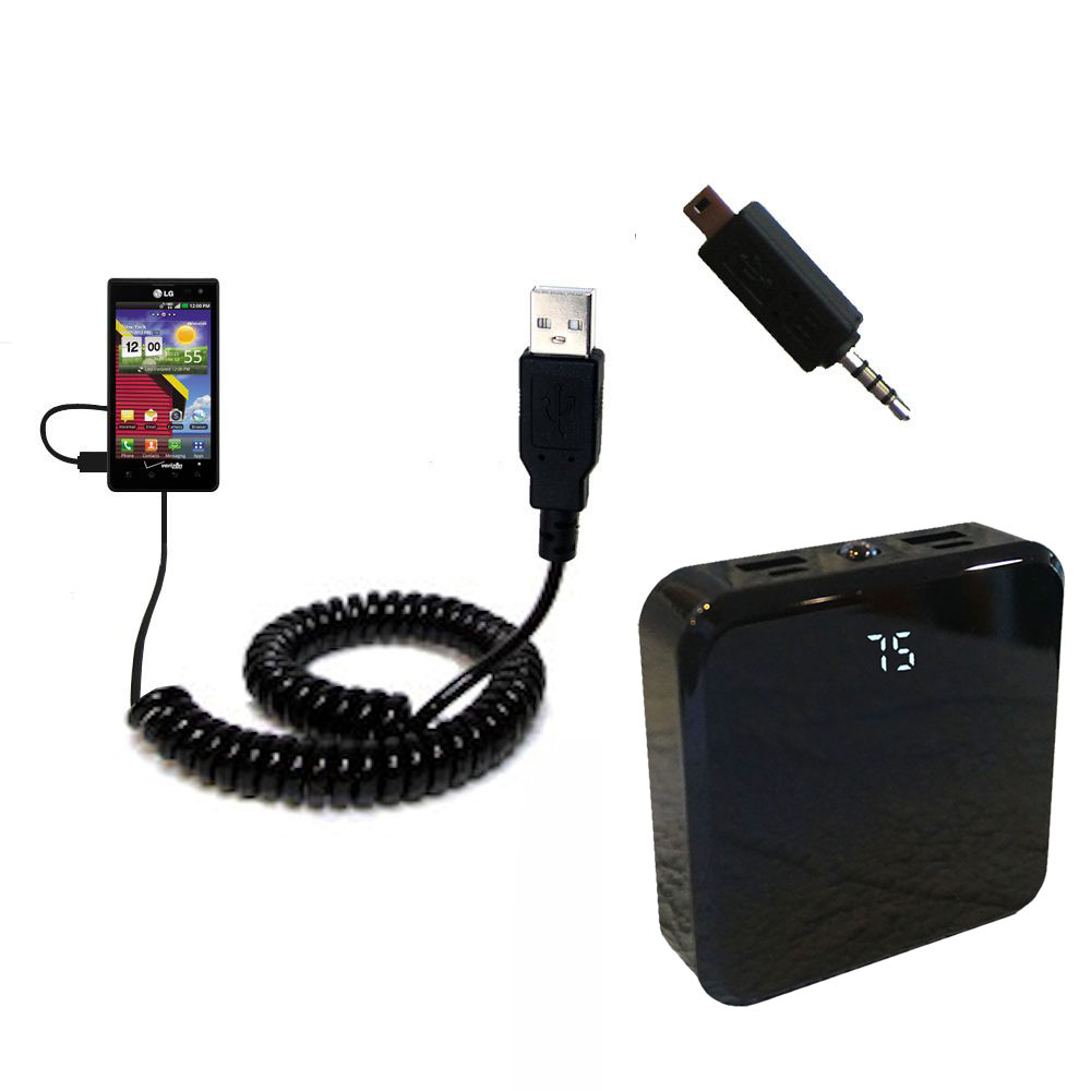 Rechargeable Pack Charger compatible with the LG Lucid 1 / 2 / 3