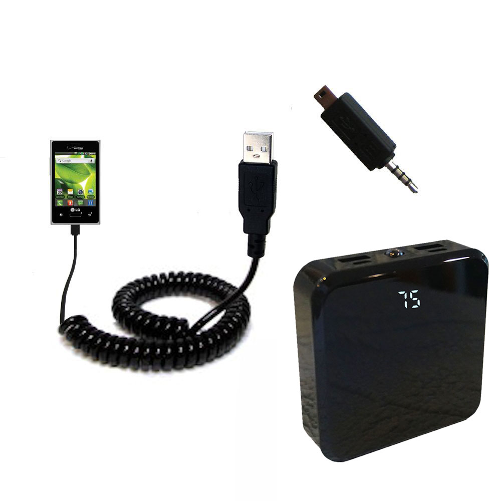 Rechargeable Pack Charger compatible with the LG Optimus Zone 1 / 2