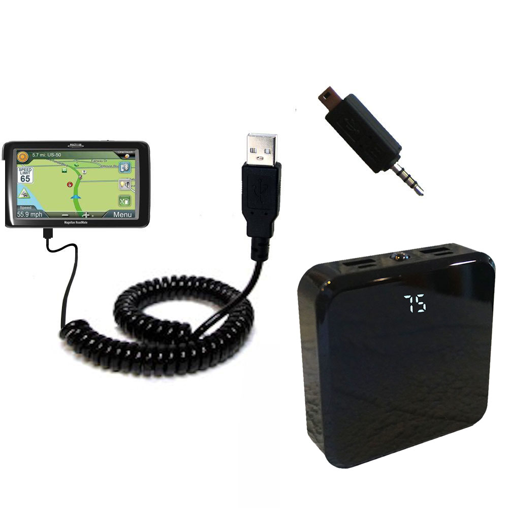 Rechargeable Pack Charger compatible with the Magellan Roadmate RV9365T-LMB