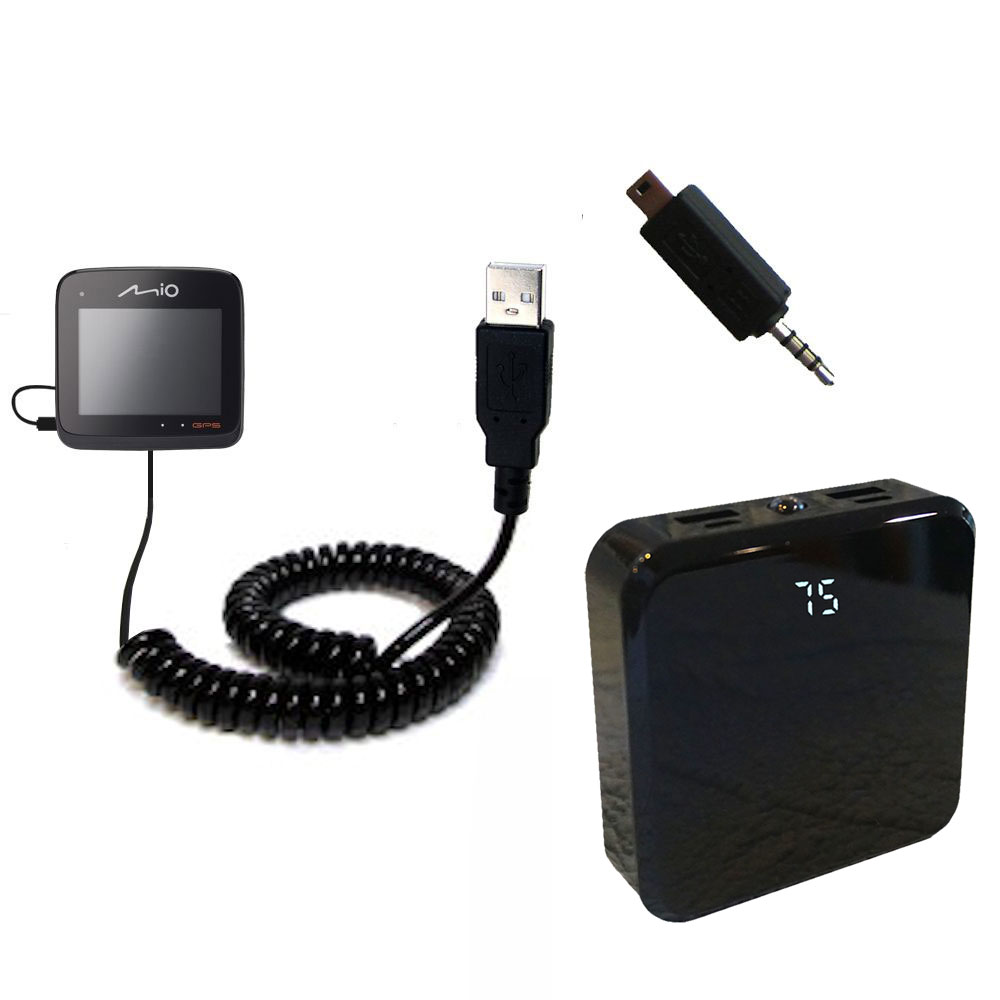 Rechargeable Pack Charger compatible with the Mio MiVue 528 / 538 / 568 Touch