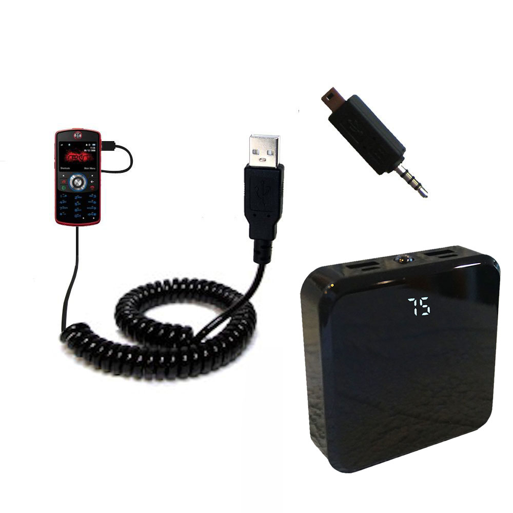 Gomadic High Capacity Rechargeable External Battery Pack suitable for the Motorola  ROKR EM30