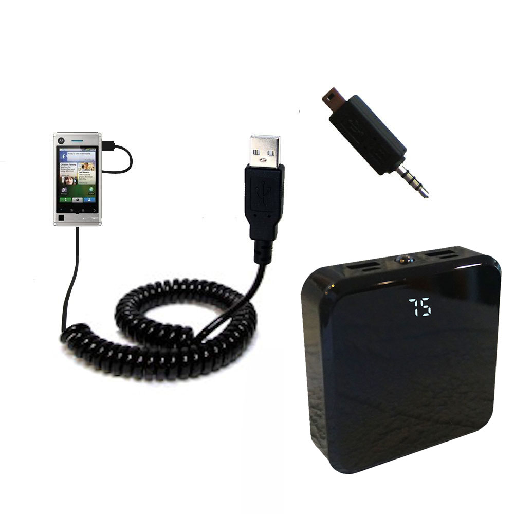 Gomadic High Capacity Rechargeable External Battery Pack suitable for the Motorola Devour A555