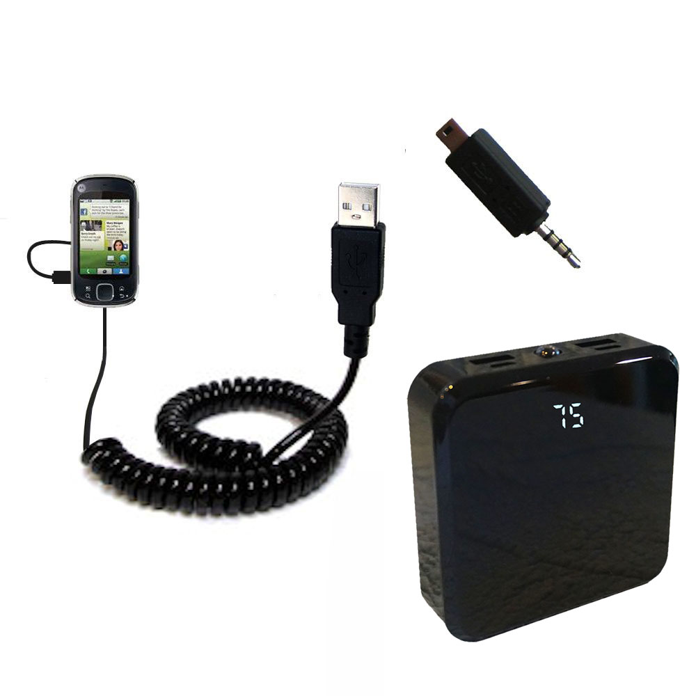 Gomadic High Capacity Rechargeable External Battery Pack suitable for the Motorola QUENCH