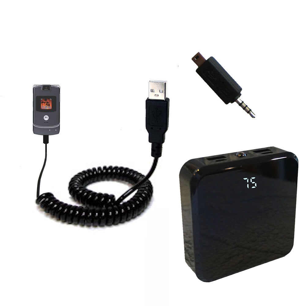 Rechargeable Pack Charger compatible with the Motorola RAZR V3c V3i V3m V3s V3x