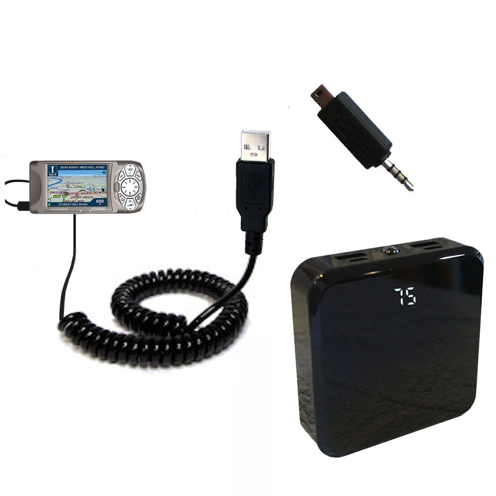 Rechargeable Pack Charger compatible with the Navman iCN 650