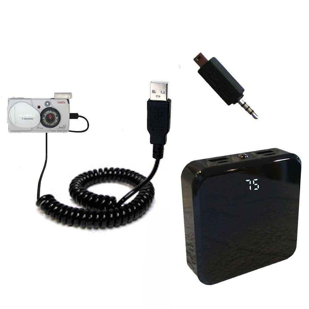Rechargeable Pack Charger compatible with the Olympus C-2 C-220 C-520 Zoom