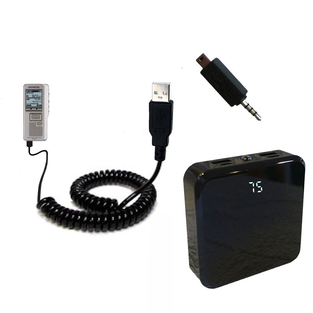 Rechargeable Pack Charger compatible with the Olympus DS-2500