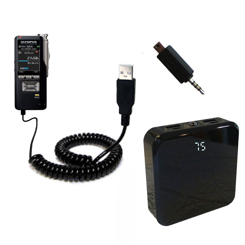 Rechargeable Pack Charger compatible with the Olympus DS-3500