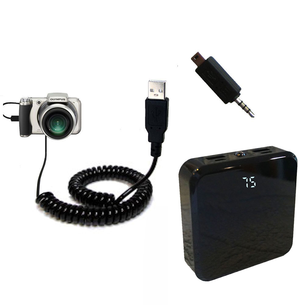 Rechargeable Pack Charger compatible with the Olympus SP-800UZ Digital Camera