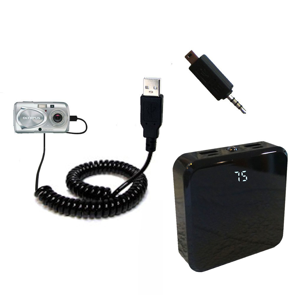 Rechargeable Pack Charger compatible with the Olympus Stylus 300 Digital