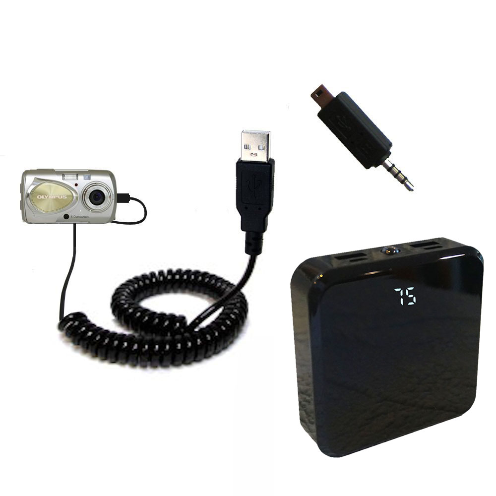 Rechargeable Pack Charger compatible with the Olympus Stylus 410 Digital